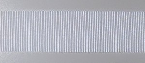 Gross Grain 25mm x 0.5mm, White, 20 m